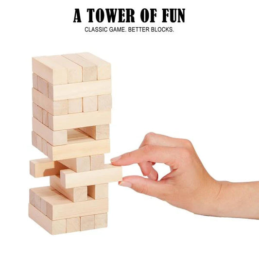 WOODEN JENGA GAME 54 PCS